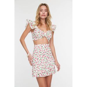 NWT Trendyol Women Ruffle detailed Woven Two-Piece Set